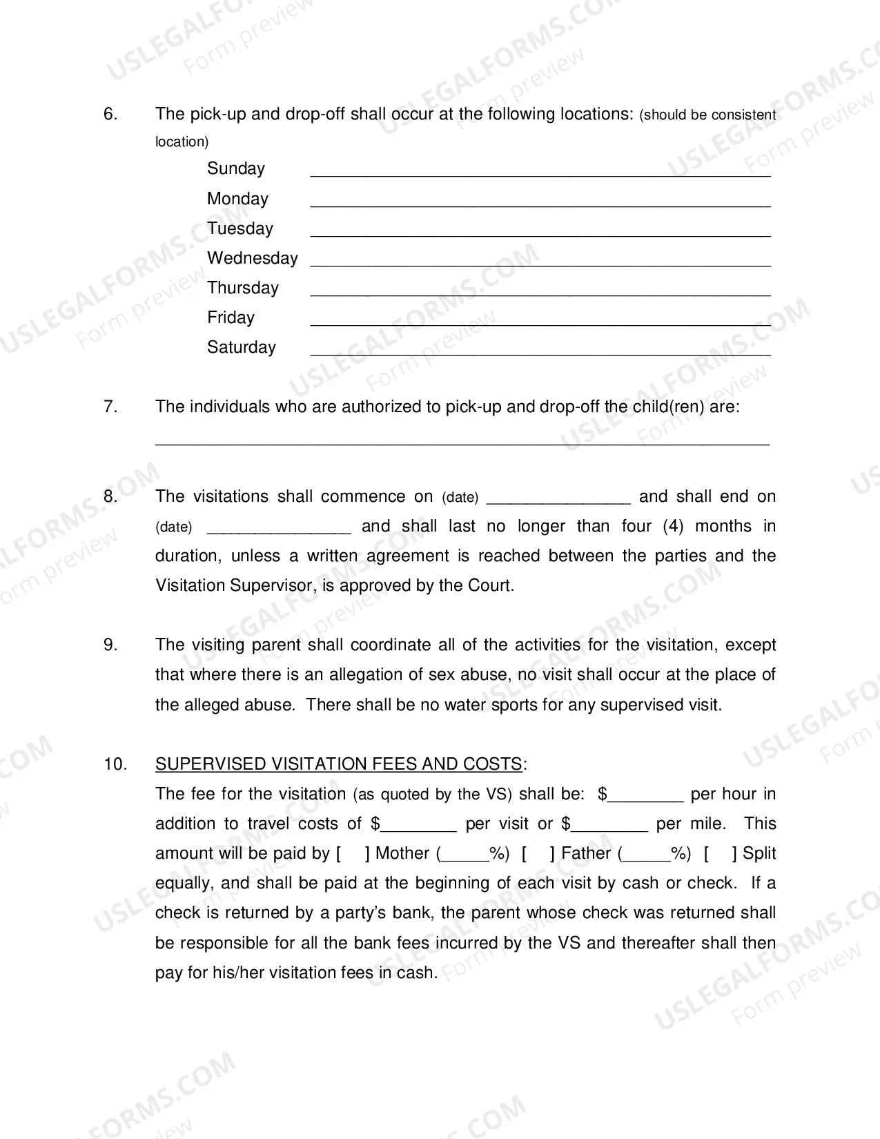 Preview Order Regarding Supervised Visitation - Second Circuit