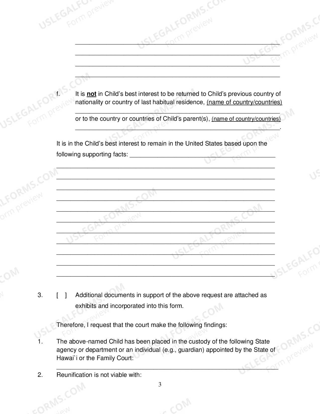 Preview Confidential Request for Special Immigration Juvenile Factual Findings - Second Circuit