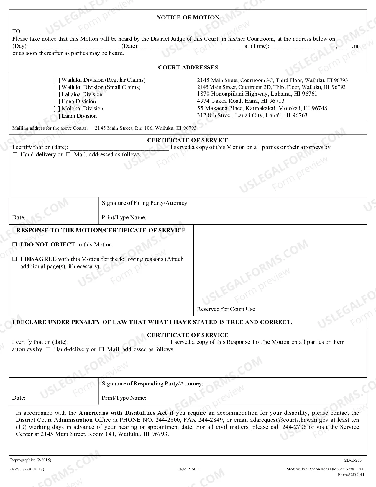 Preview Motion for Reconsideration or New Trial