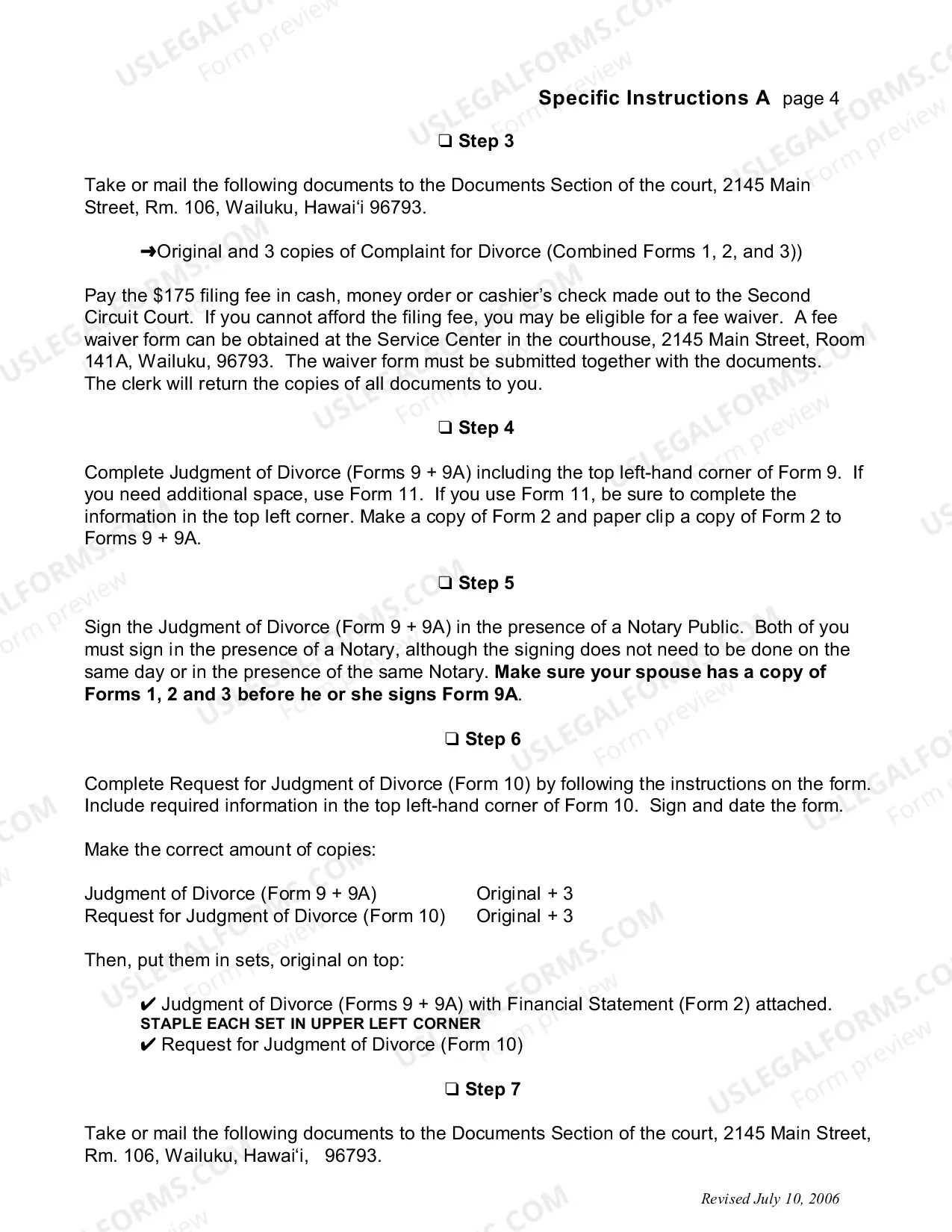 Preview Uncontested Divorce Forms - without children