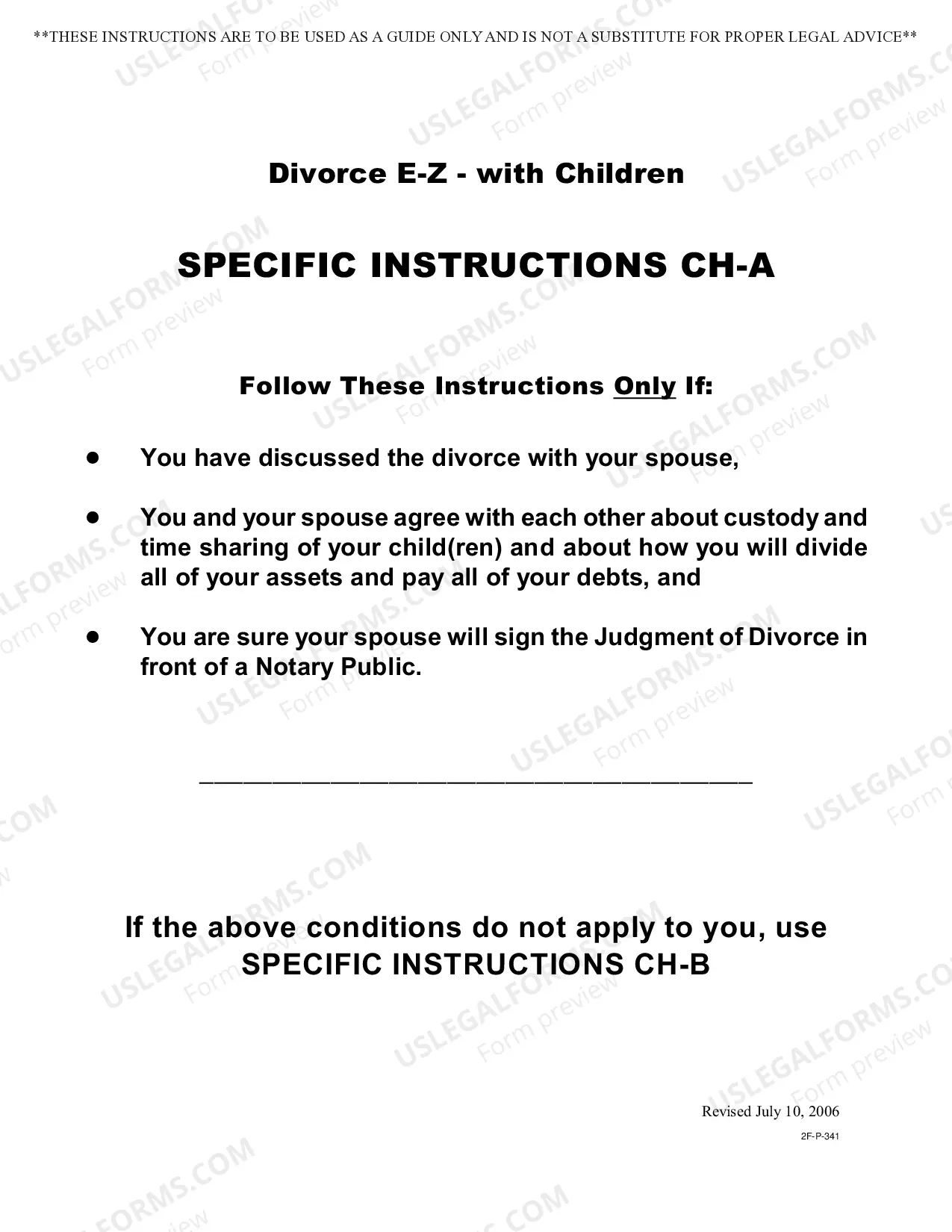 Preview Uncontested Divorce Forms - with children