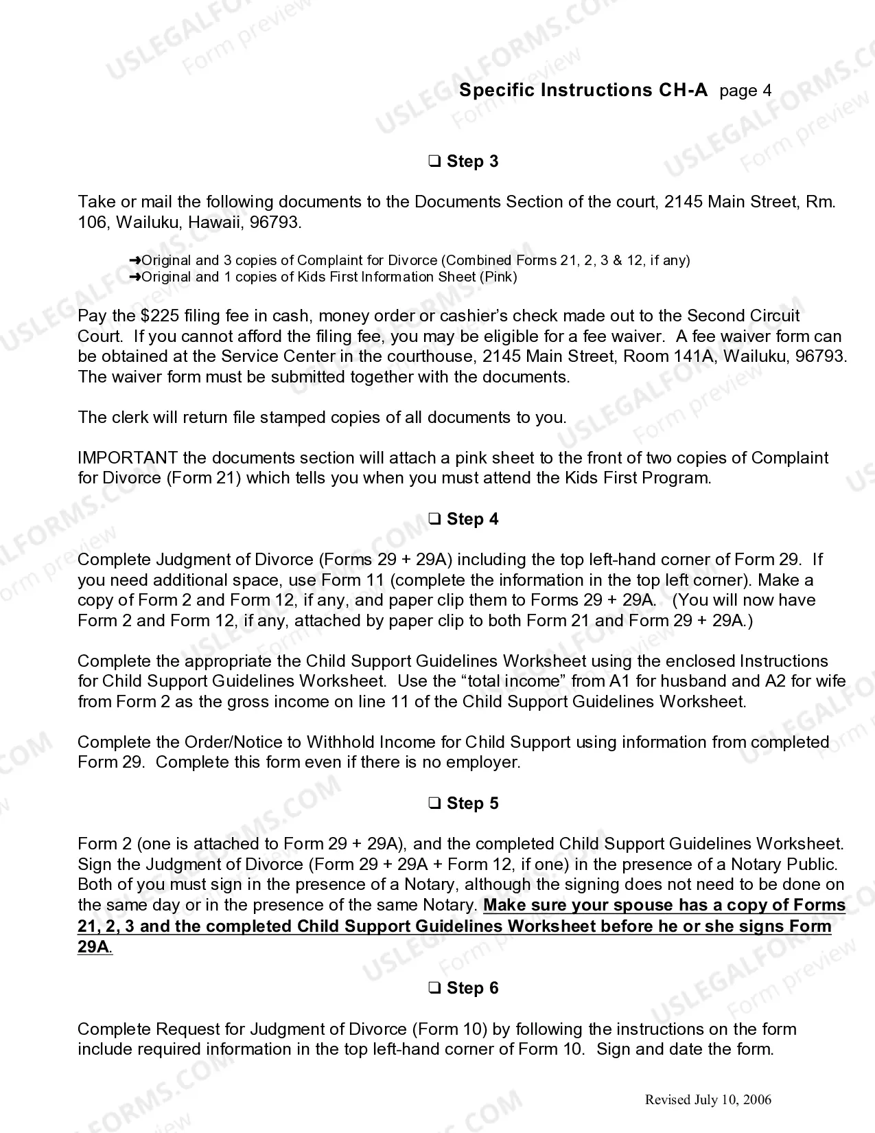 Preview Uncontested Divorce Forms - with children