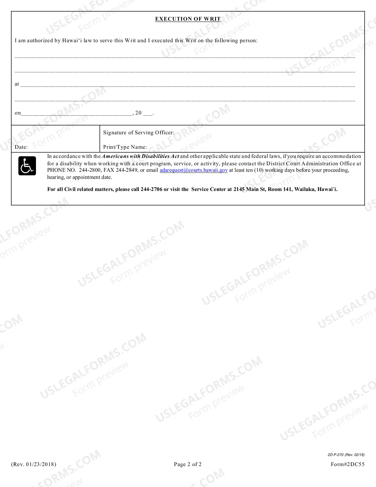 Preview Writ of Replevin or Repossession