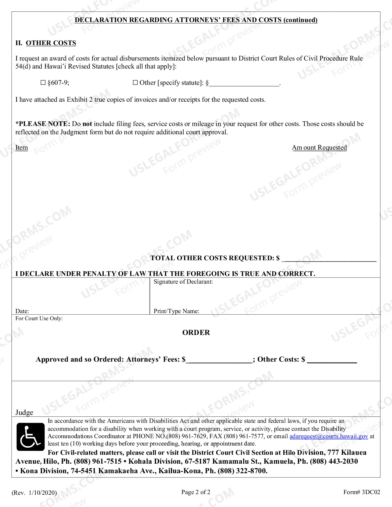 Preview Affidavit regarding Attorney Fees