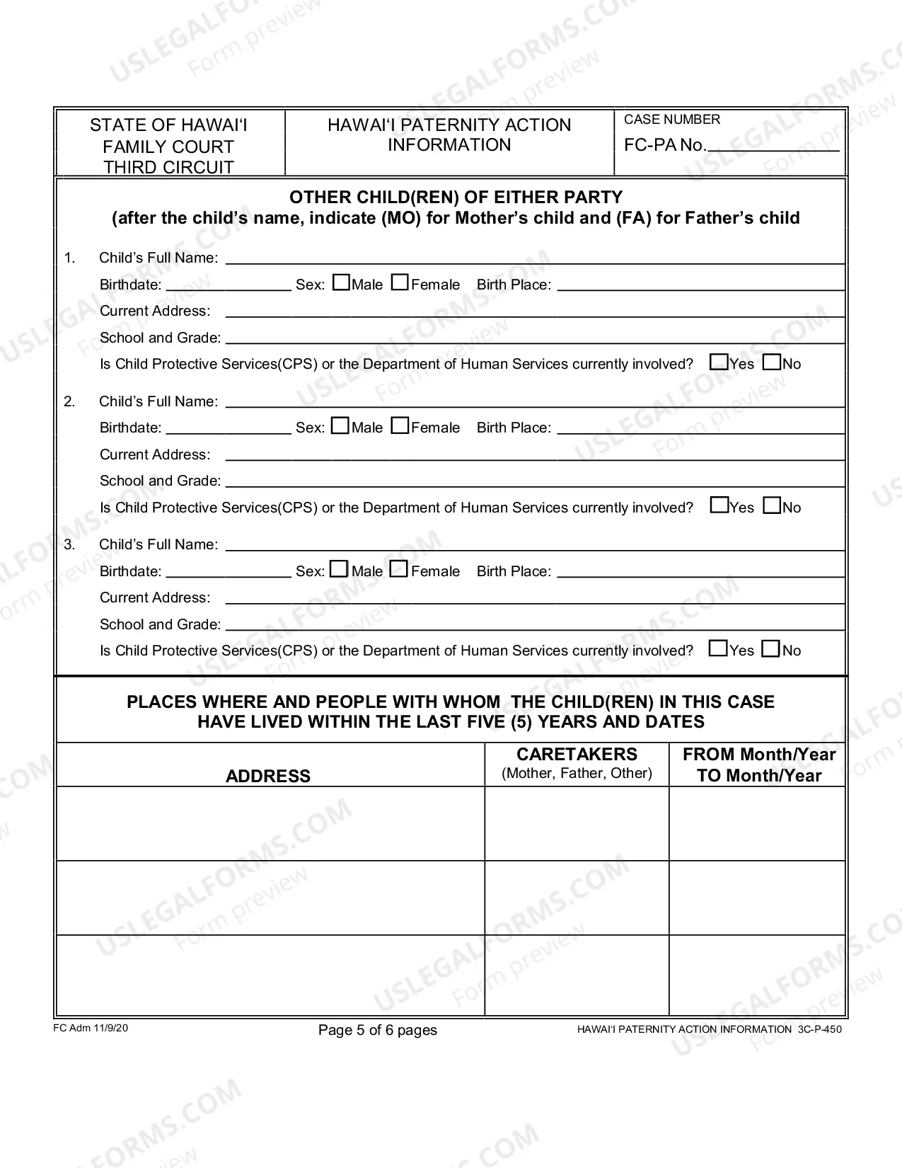 Preview Paternity Action Information - Third Circuit