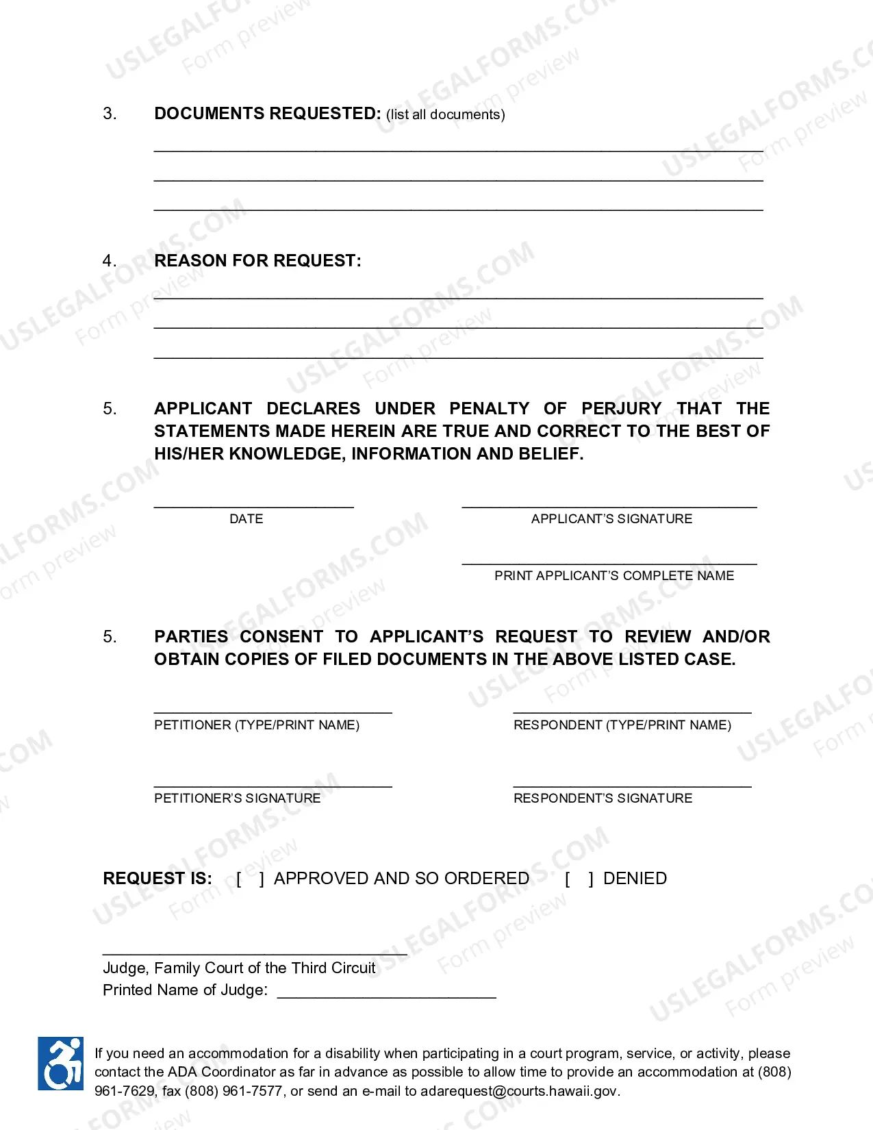 Preview Request Regarding Confidential Paternity Records of the Family Court - Third Circuit
