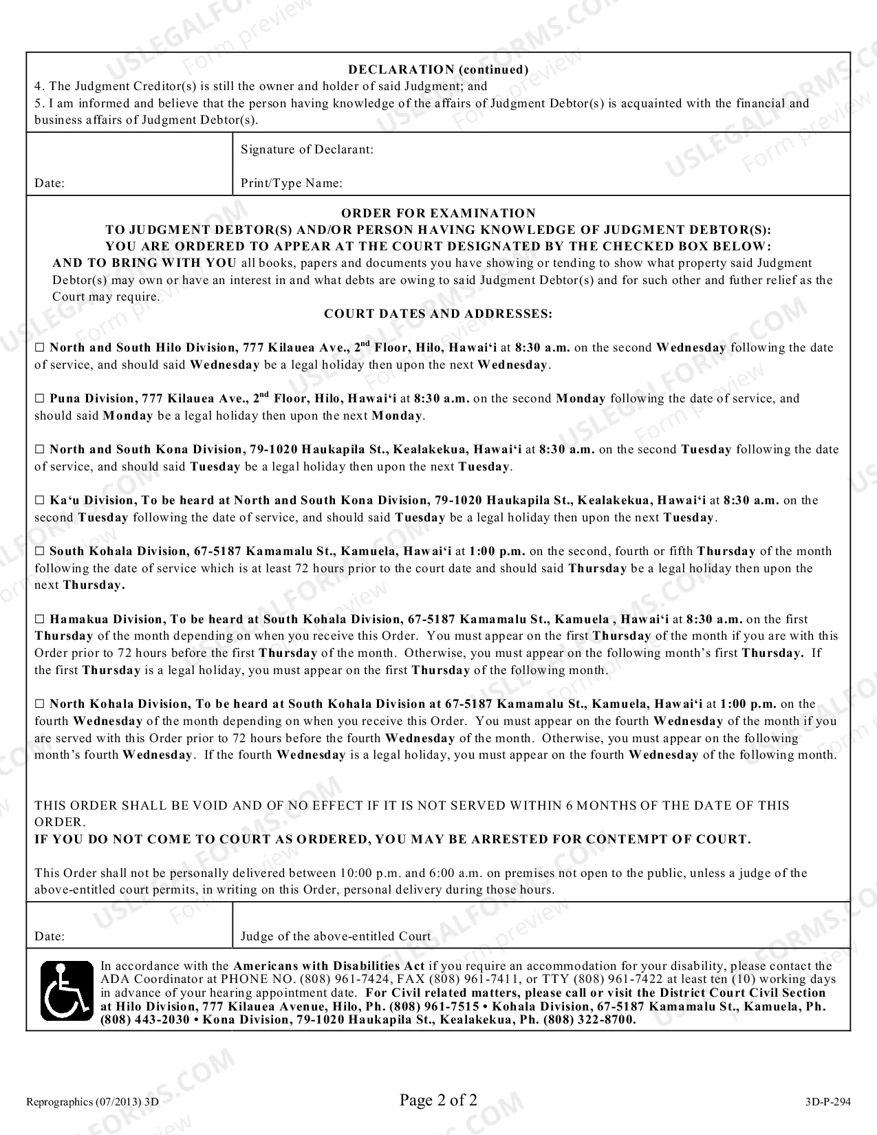 Preview Motion for Examination of Judgment Debtor's Order for Examination