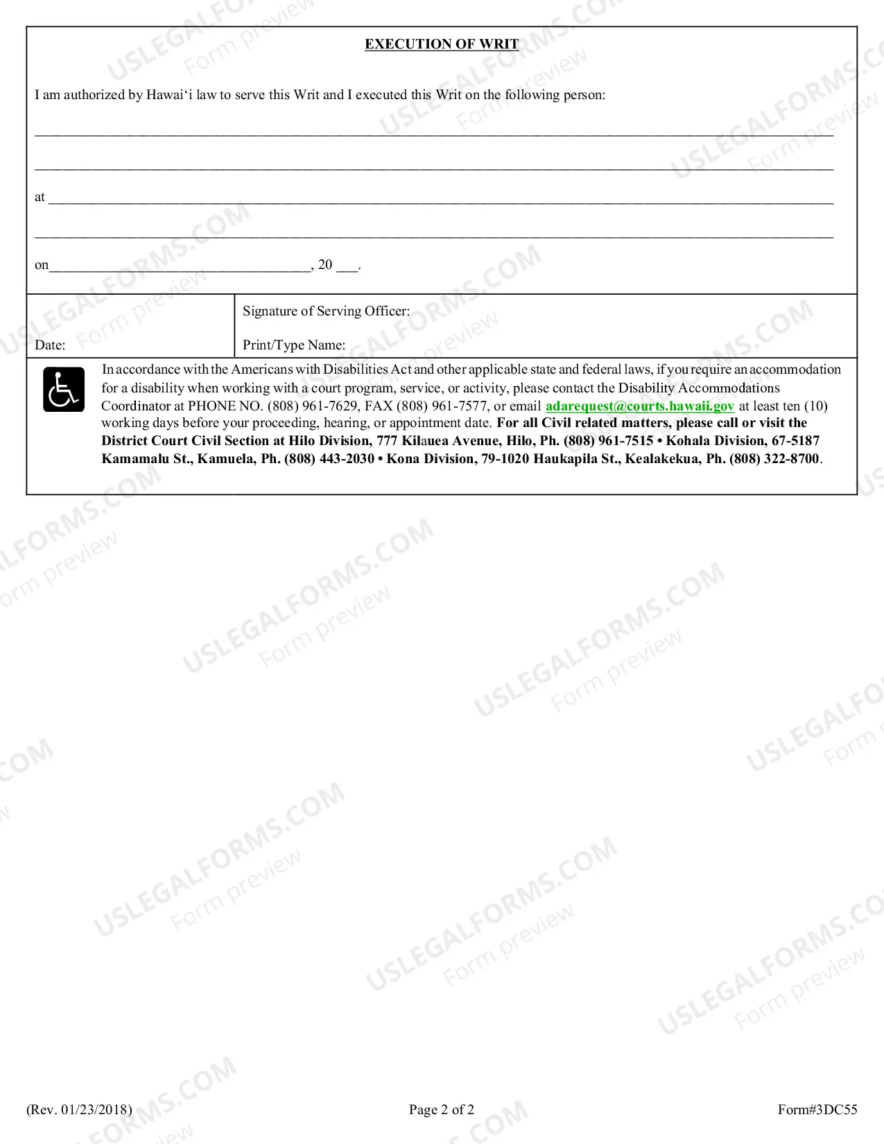 Preview Writ of Replevin or Repossession