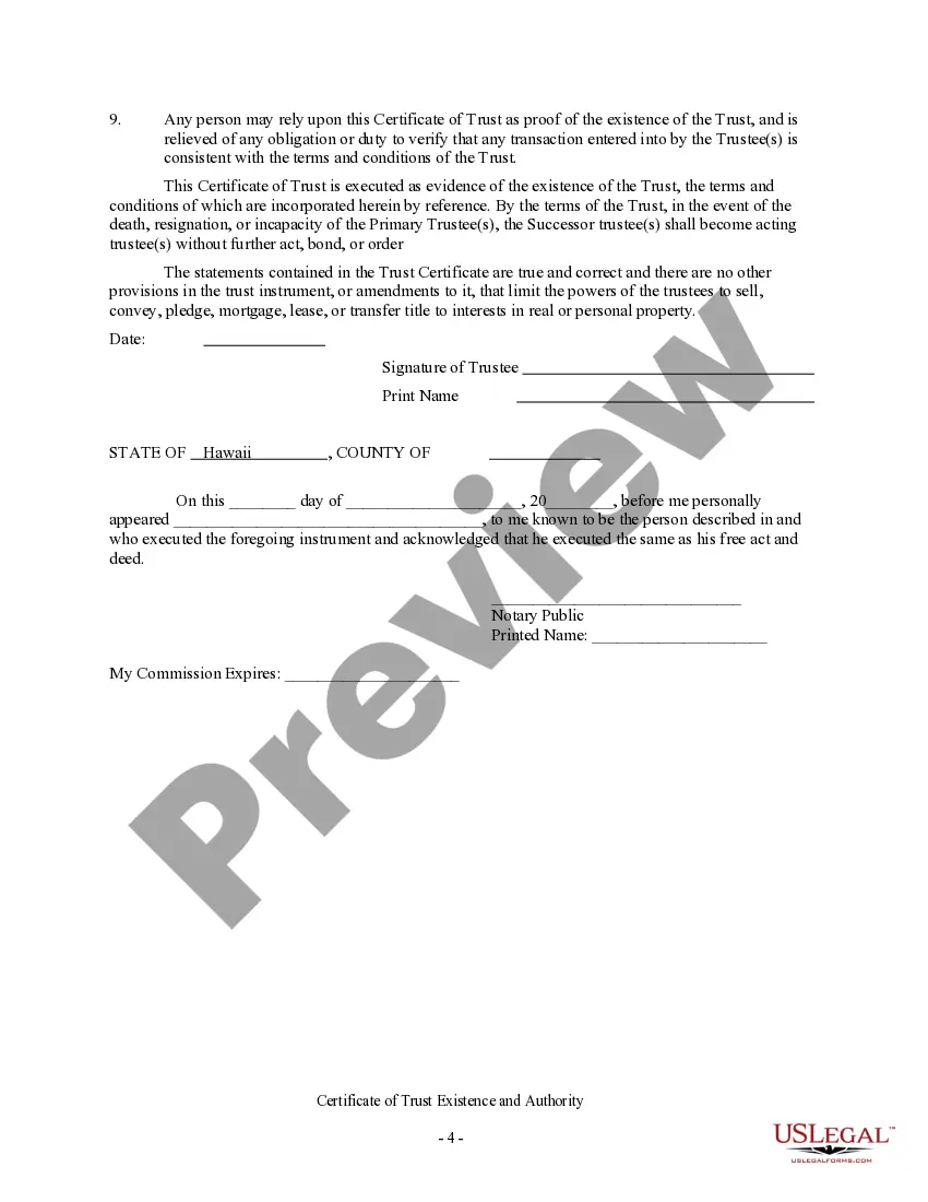 Get Certificate of Trust Existence and Authority by Individual Preview Certificate of Trust Existence and Authority by Individual