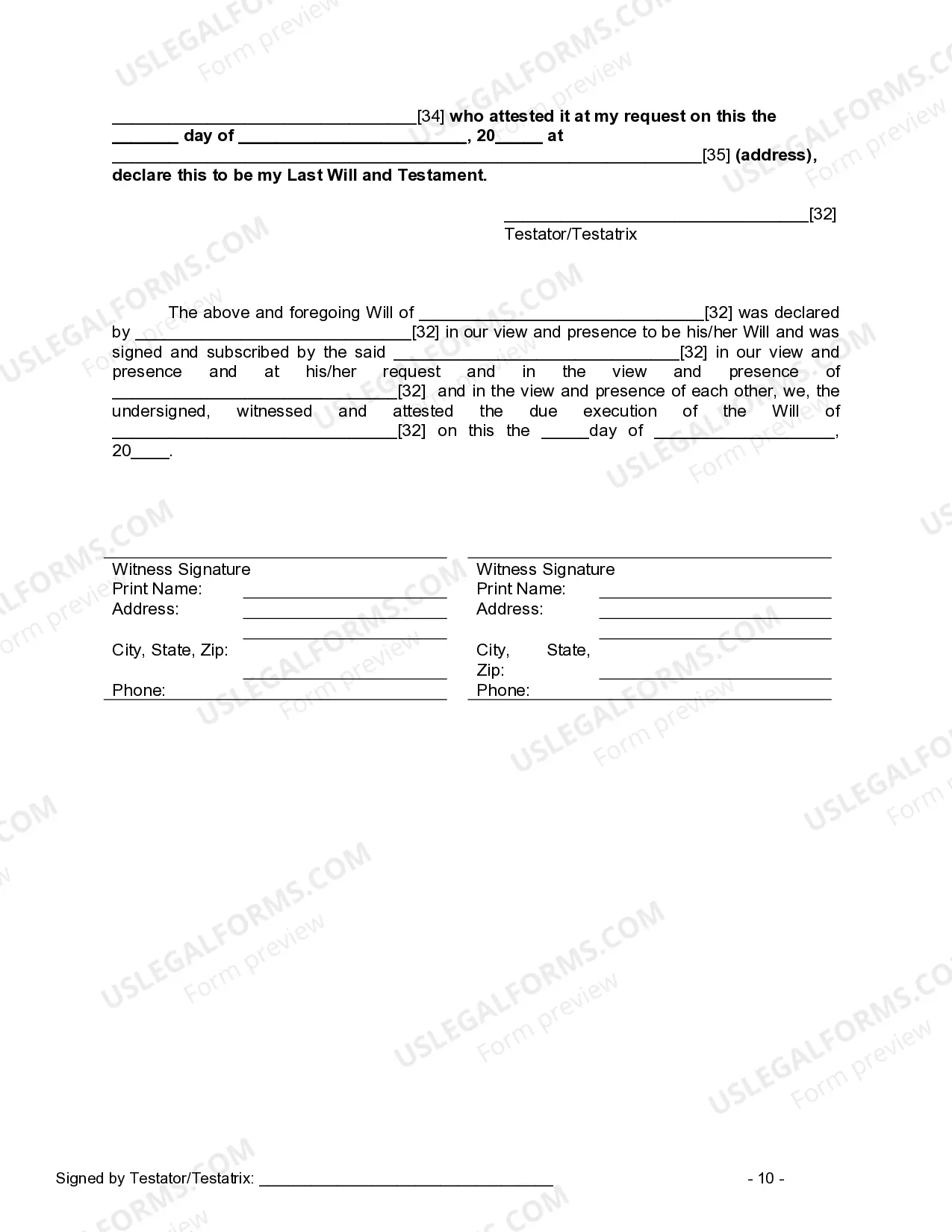 Preview Mutual Wills containing Last Will and Testaments for Man and Woman living together not Married with No Children