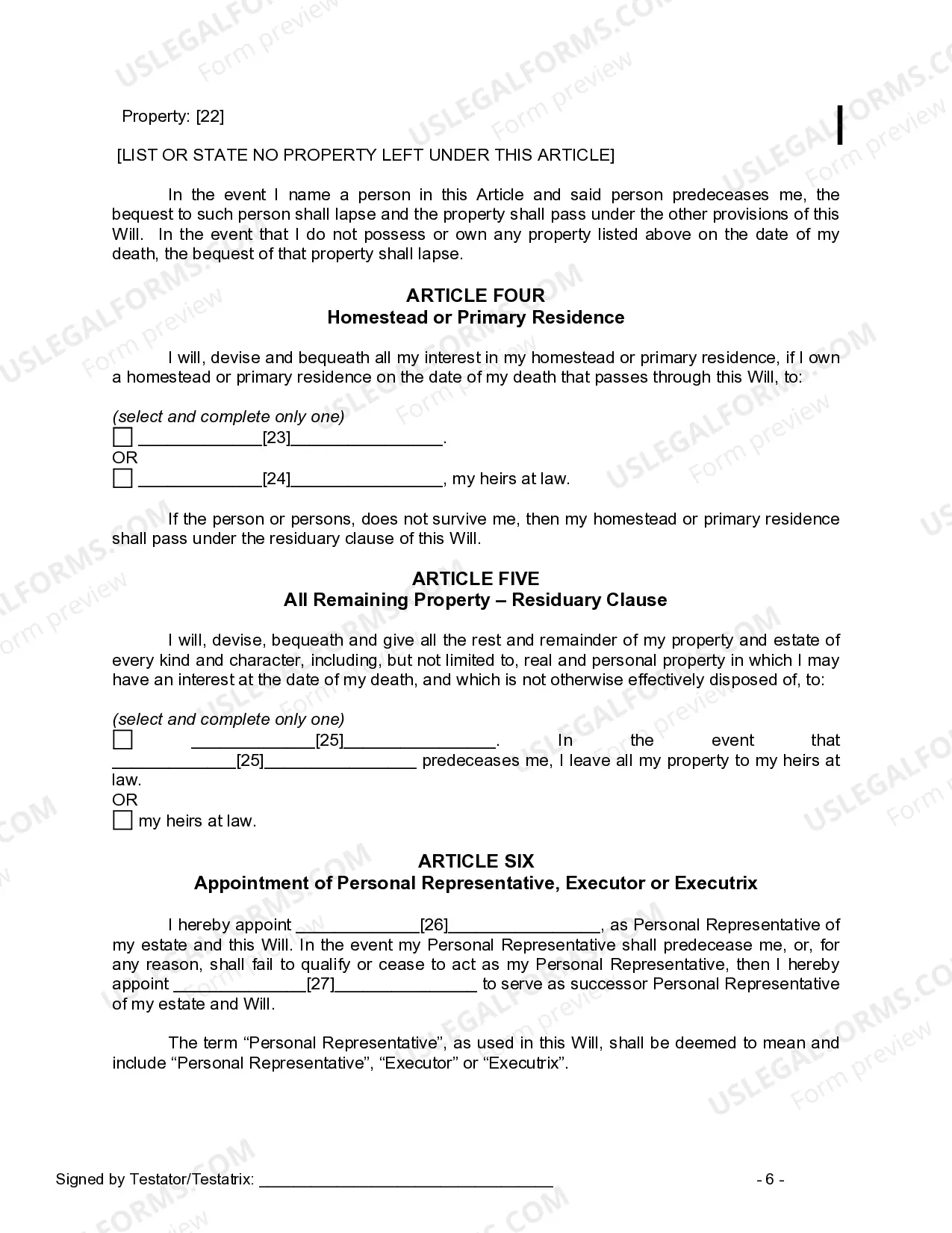 Preview Mutual Wills containing Last Will and Testaments for Man and Woman living together not Married with No Children
