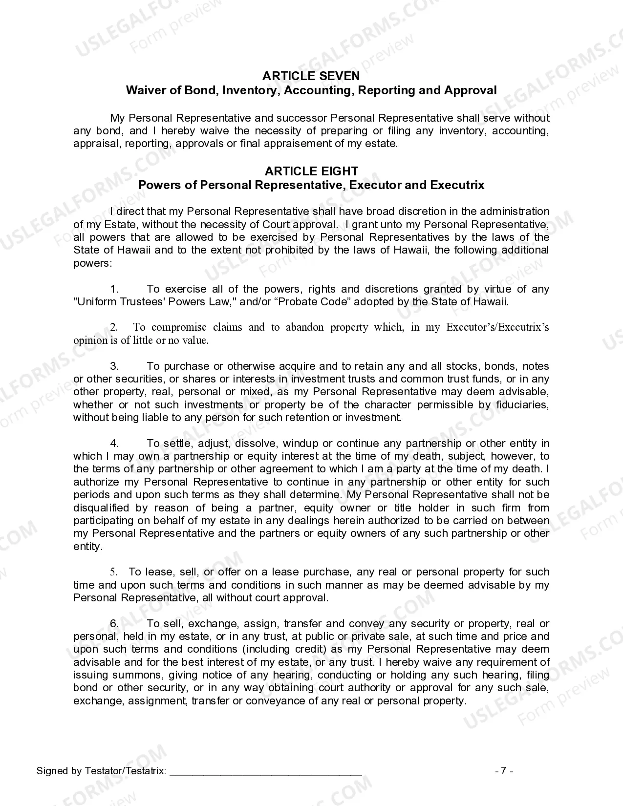 Preview Mutual Wills containing Last Will and Testaments for Man and Woman living together not Married with No Children