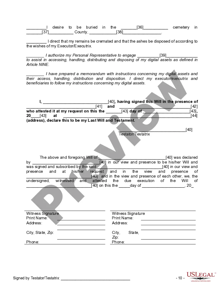 Preview Mutual Wills Package of Last Wills and Testaments for Man and Woman living together not Married with Adult Children