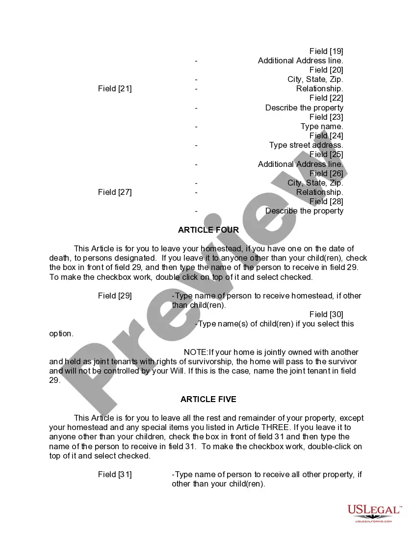 Preview Mutual Wills Package of Last Wills and Testaments for Man and Woman living together not Married with Adult Children