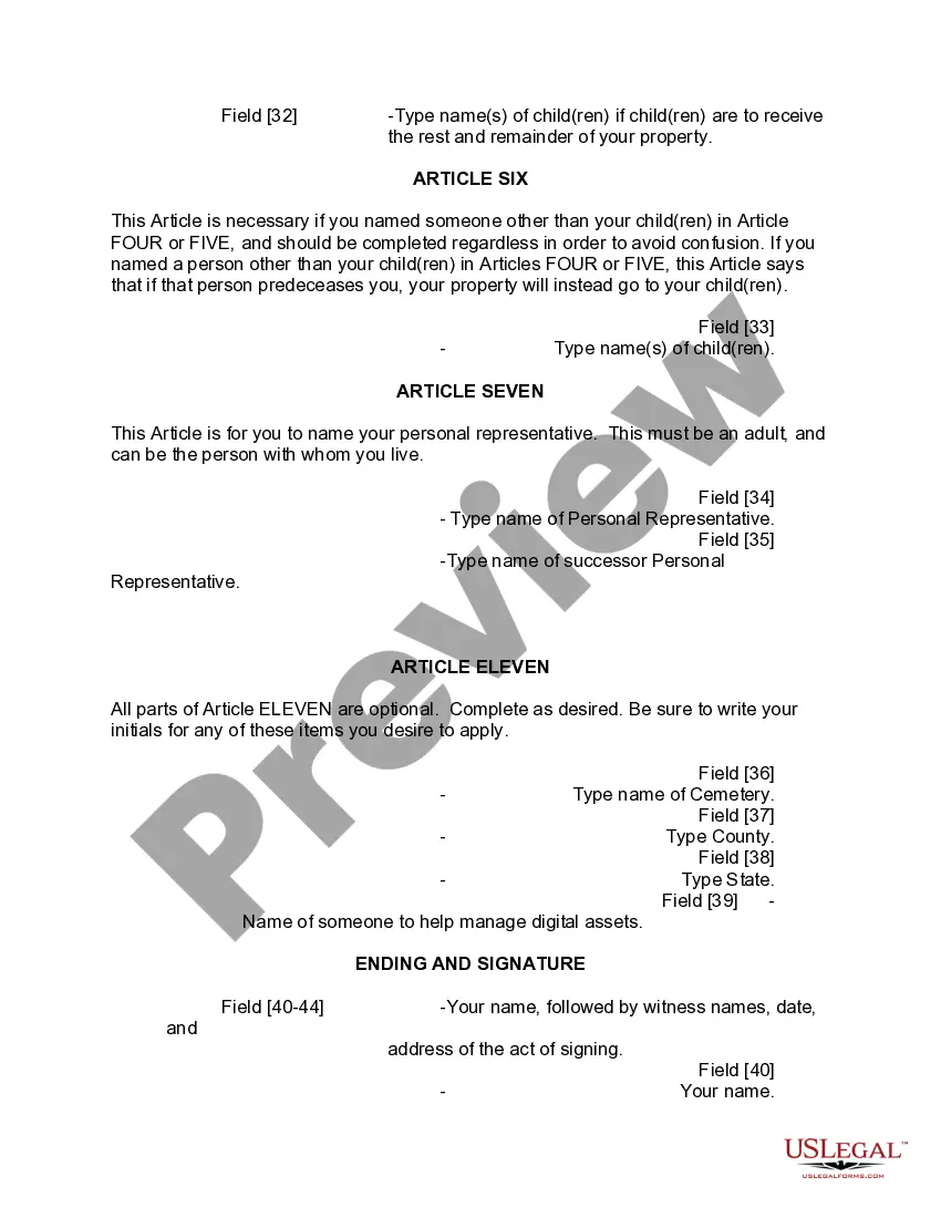 Preview Mutual Wills Package of Last Wills and Testaments for Man and Woman living together not Married with Adult Children