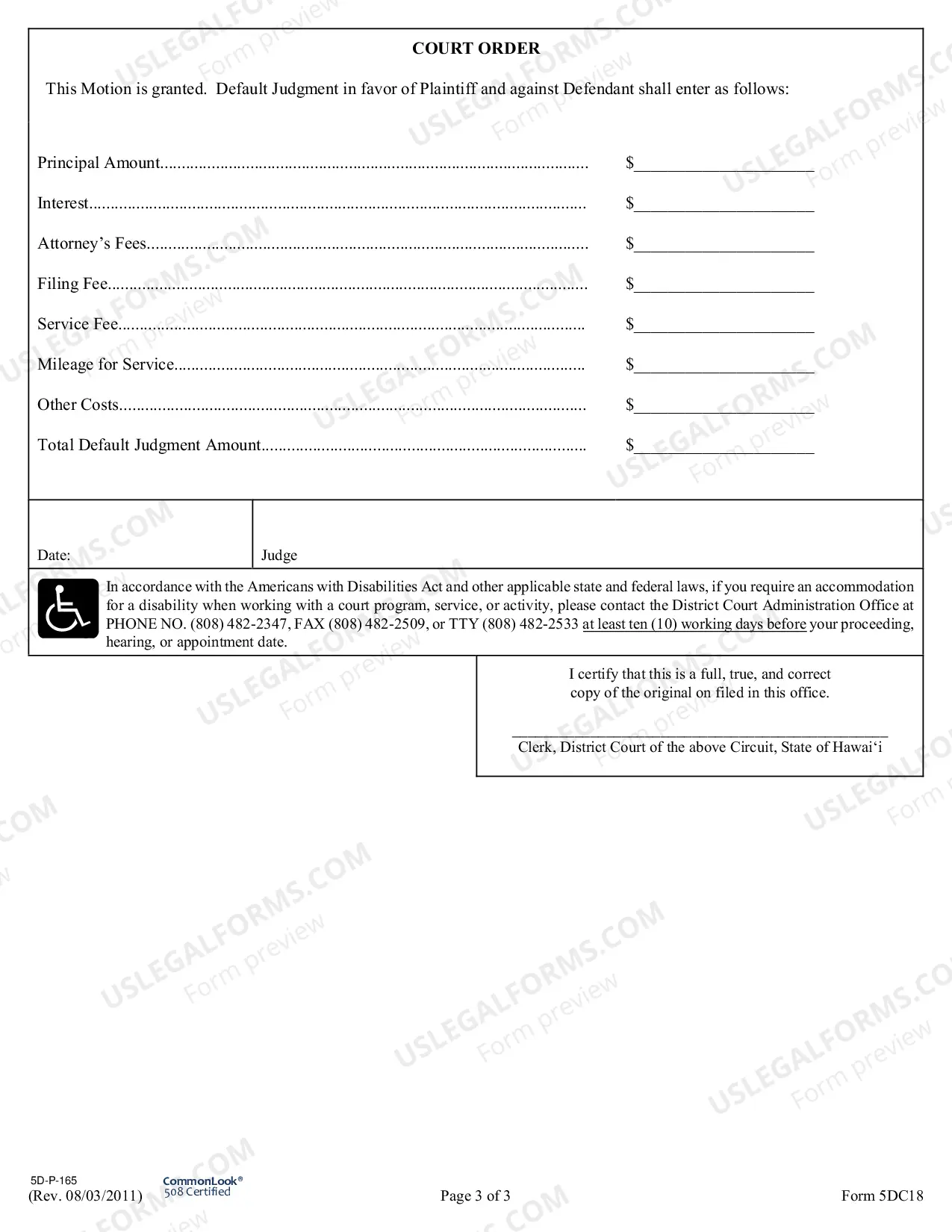 Preview Motion for Default Judgment - Non-Hearing - Default