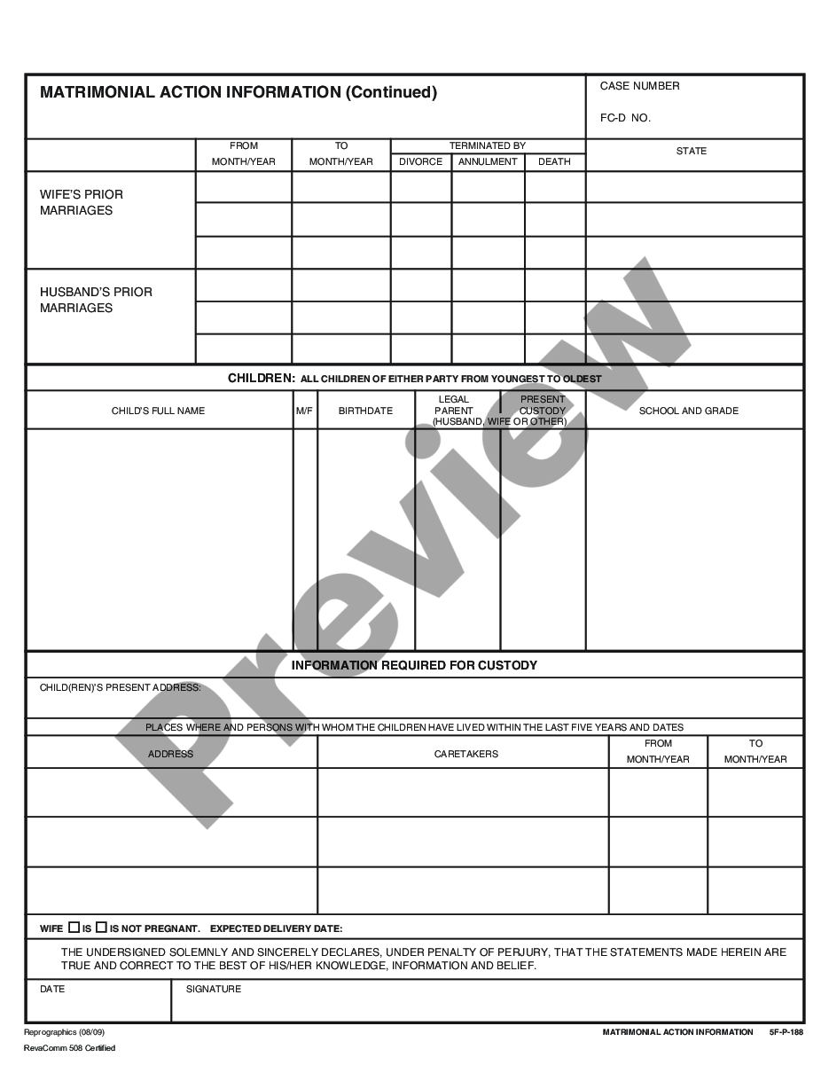 page 9 Uncontested Divorce Forms - without children preview
