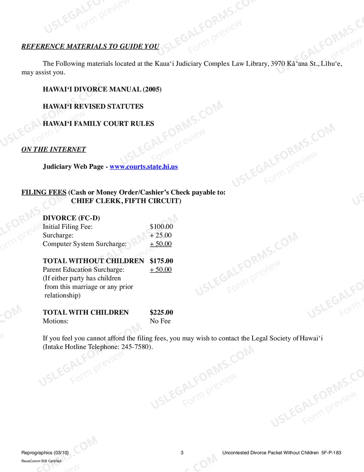 Preview Uncontested Divorce Forms - Without Children