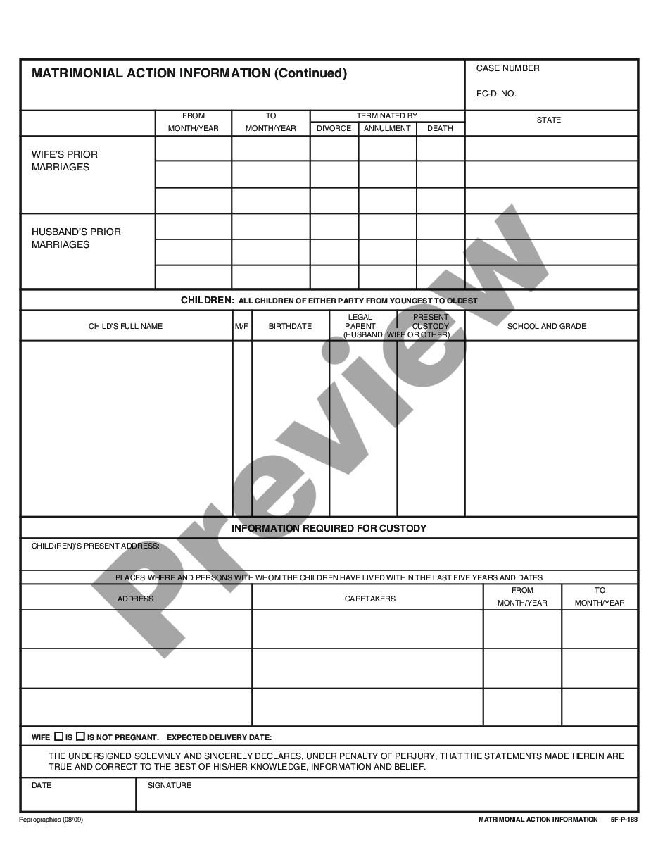 page 9 Uncontested Divorce Forms - with children preview