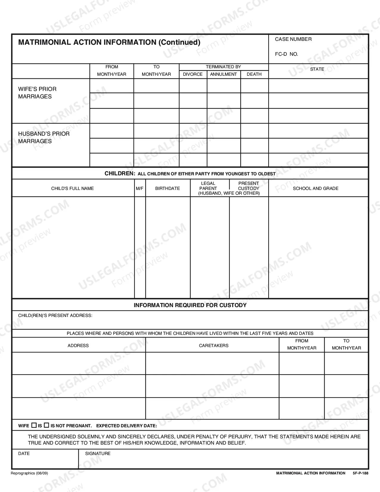 Preview Uncontested Divorce Forms - With Children