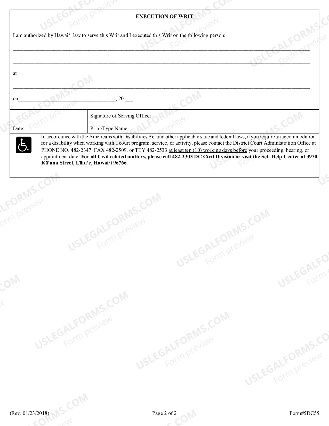 Preview Writ of Replevin or Repossession