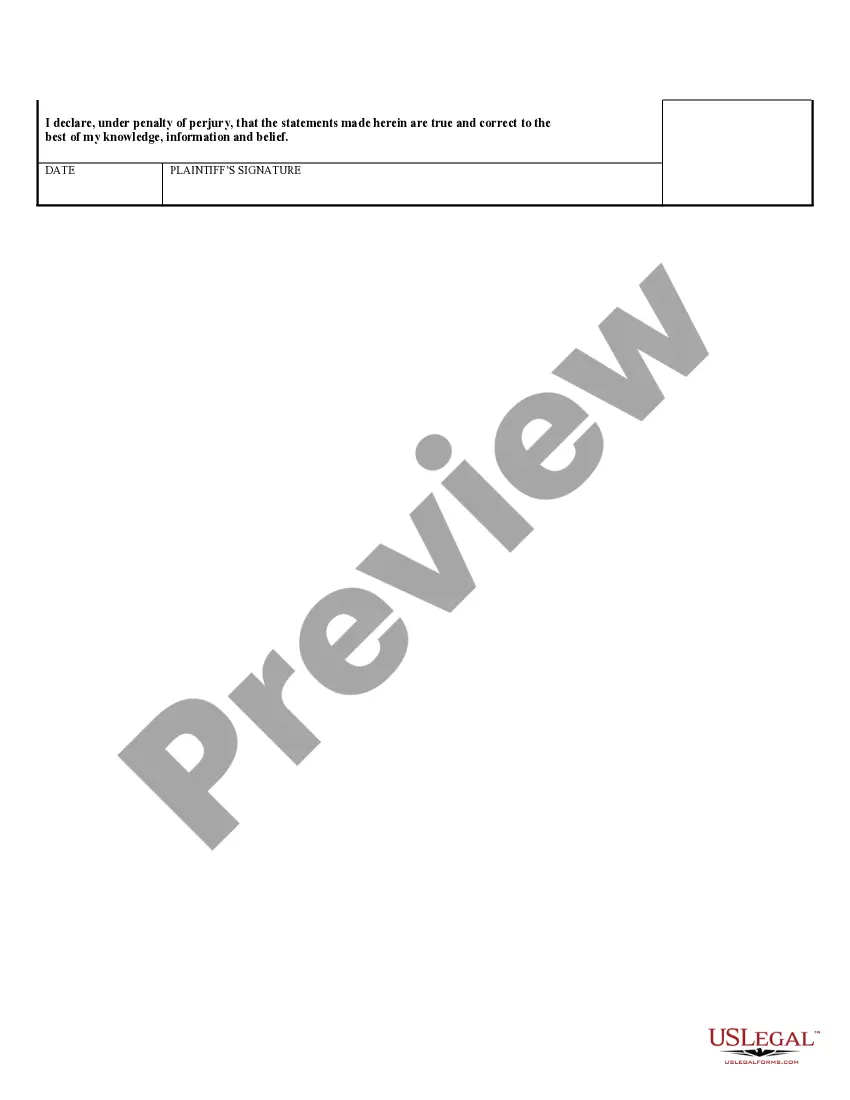 Preview Complaint for Divorce with or without children