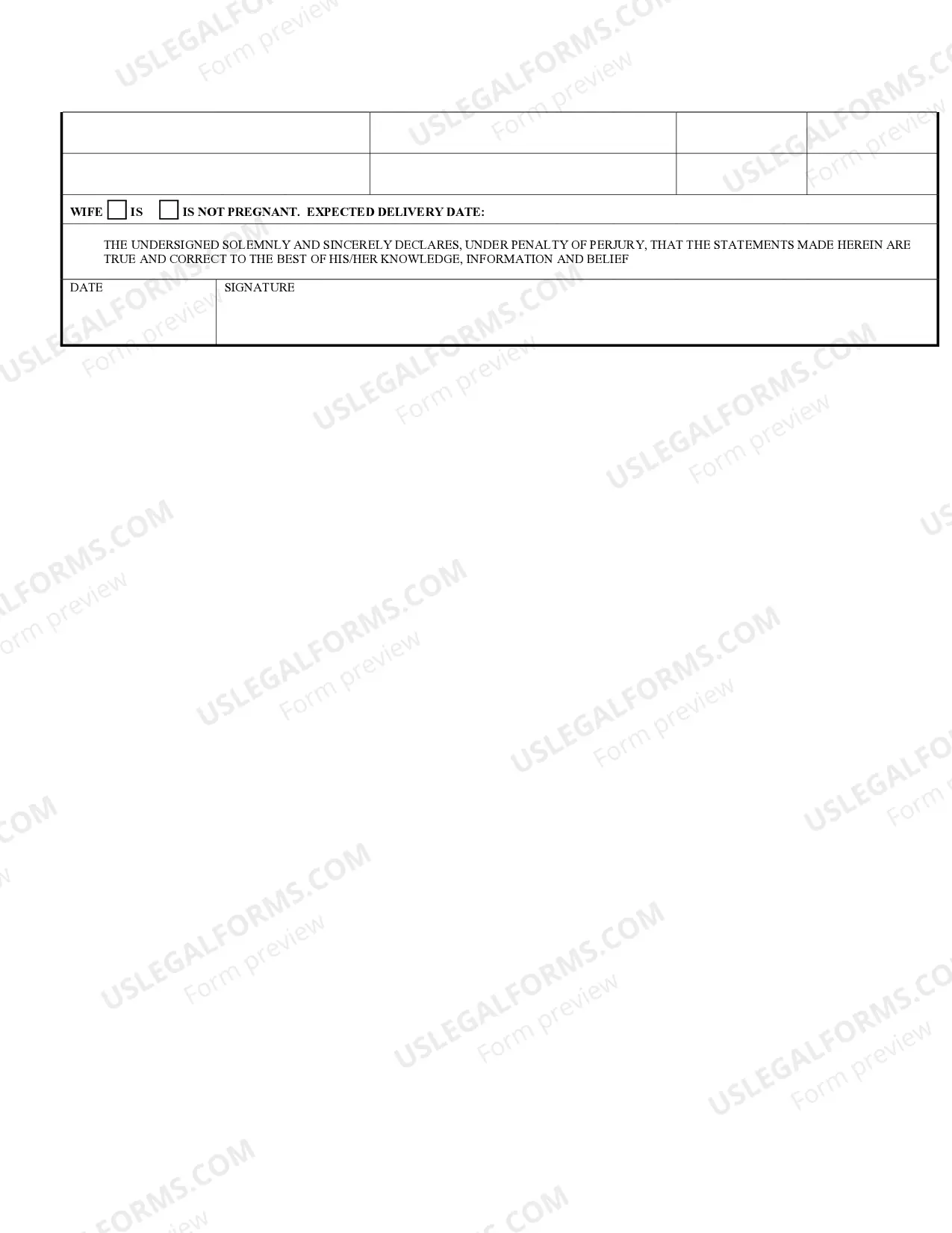 Preview Matrimonial Action Information Sheet