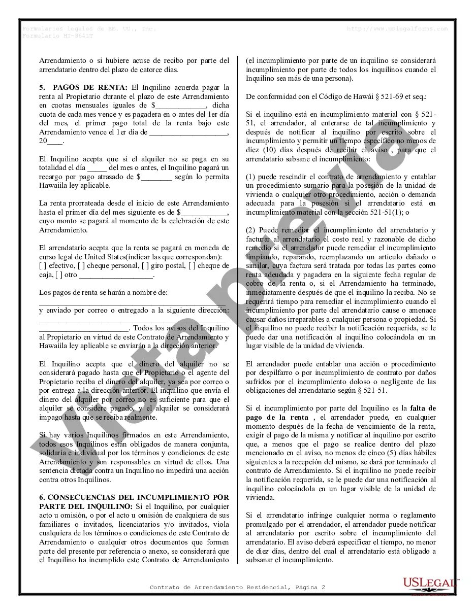 Preview Contrato de arrendamiento de alquiler residencial