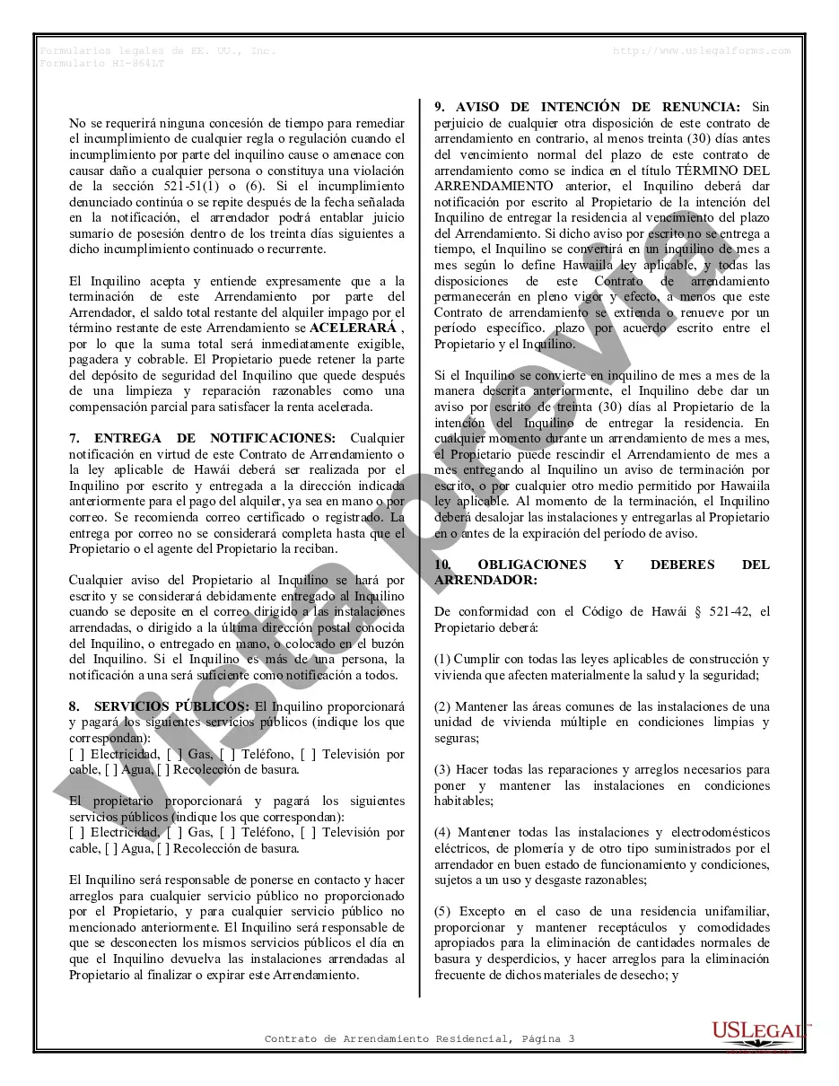 Preview Contrato de arrendamiento de alquiler residencial