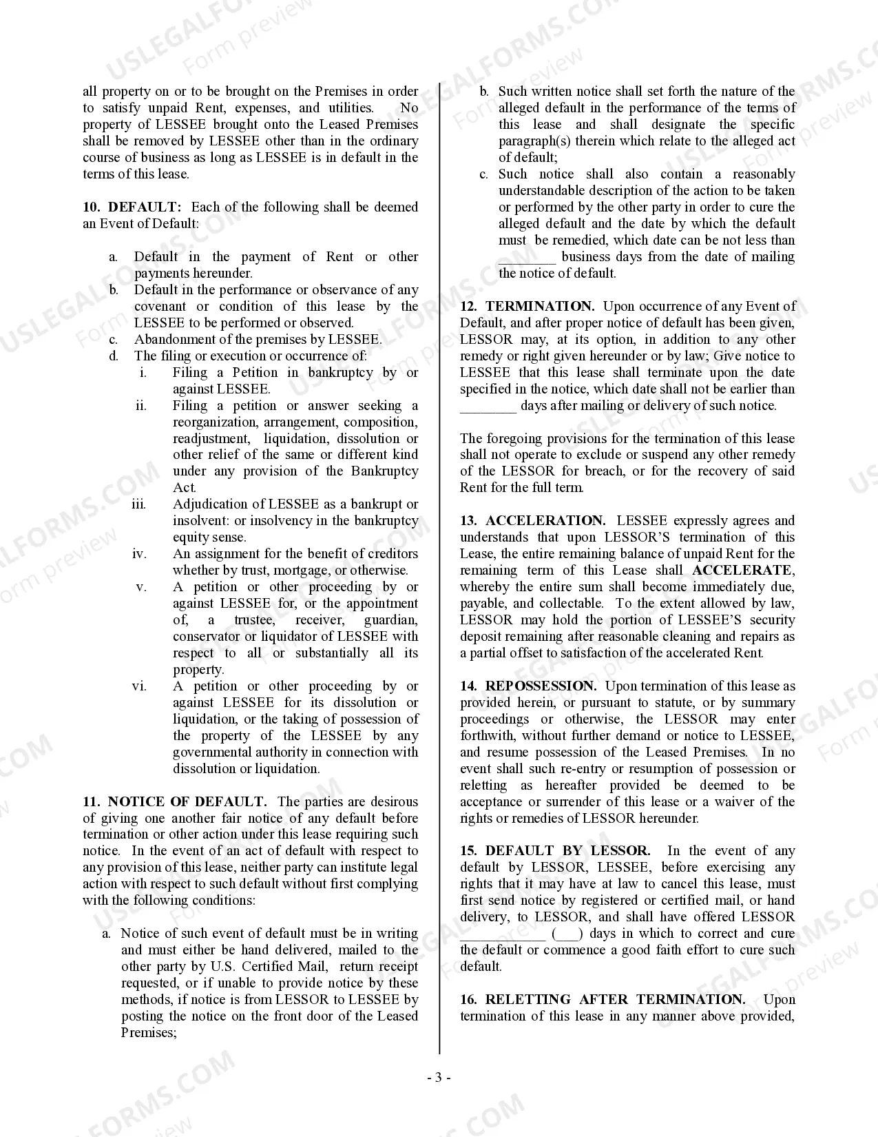 Preview Commercial Building or Space Lease