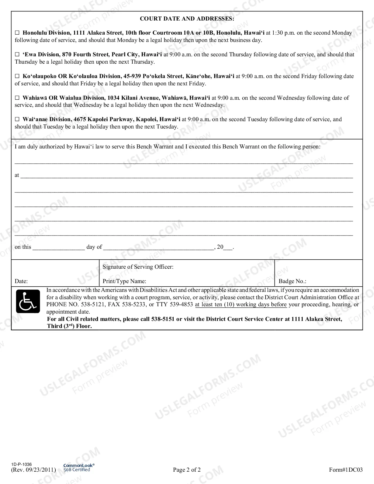 Preview Bench Warrant