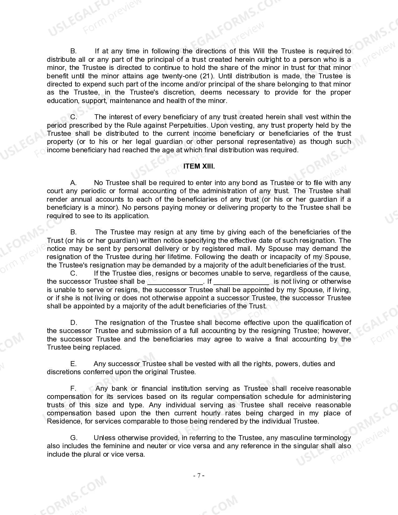 Preview Complex Will with Credit Shelter Marital Trust for Large Estates