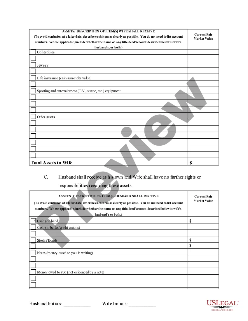 Preview Marital Legal Separation and Property Settlement Agreement Minor Children Parties May have Joint Property or Debts effective Immediately