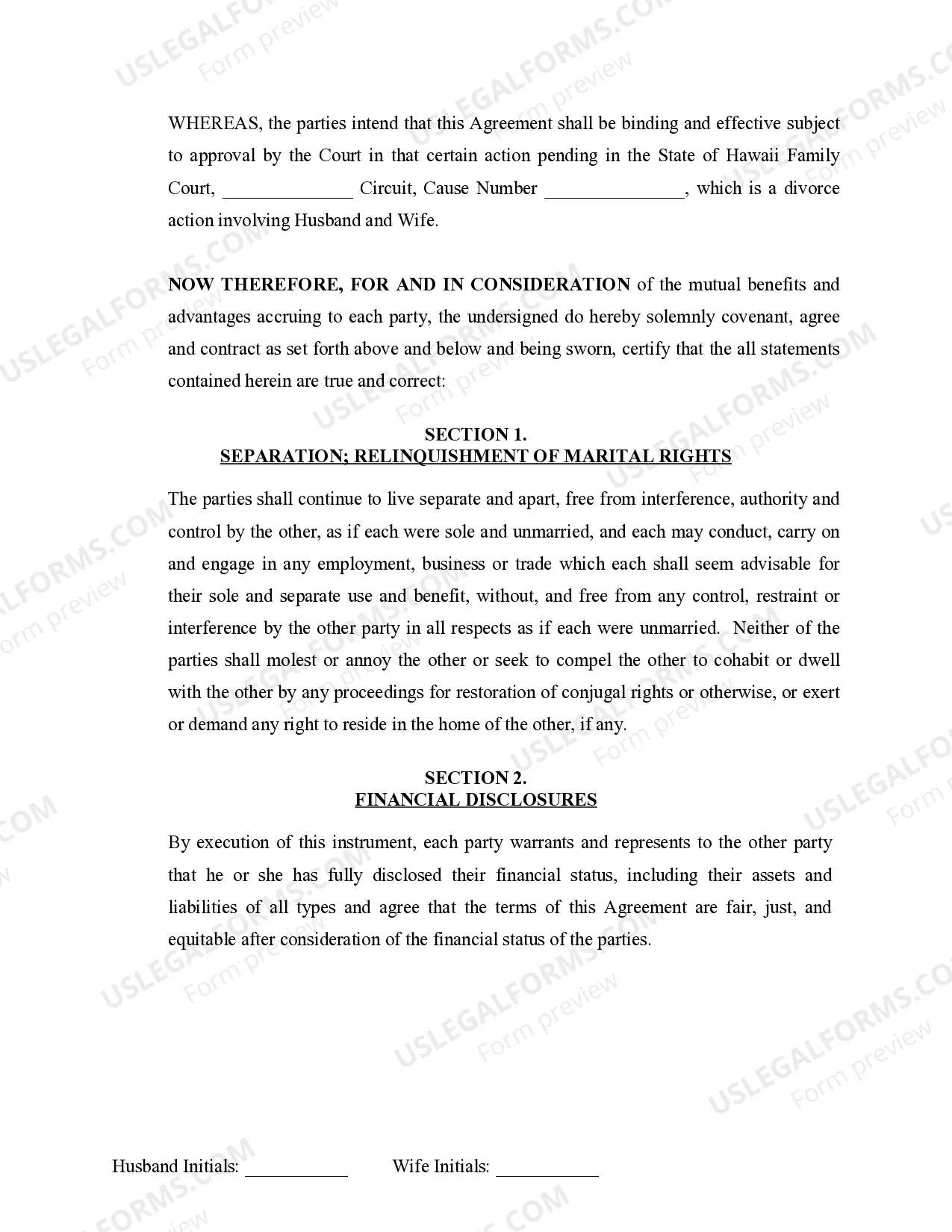 Preview Marital Legal Separation and Property Settlement Agreement Adult Children Parties May have Joint Property or Debts where Divorce Action Filed