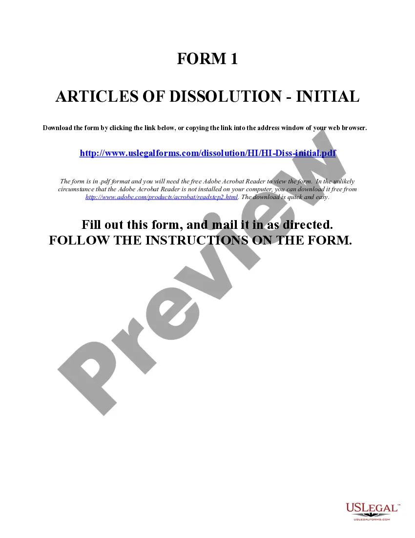 Get Hawaii Dissolution Package to Dissolve Corporation Preview Hawaii Dissolution Package to Dissolve Corporation