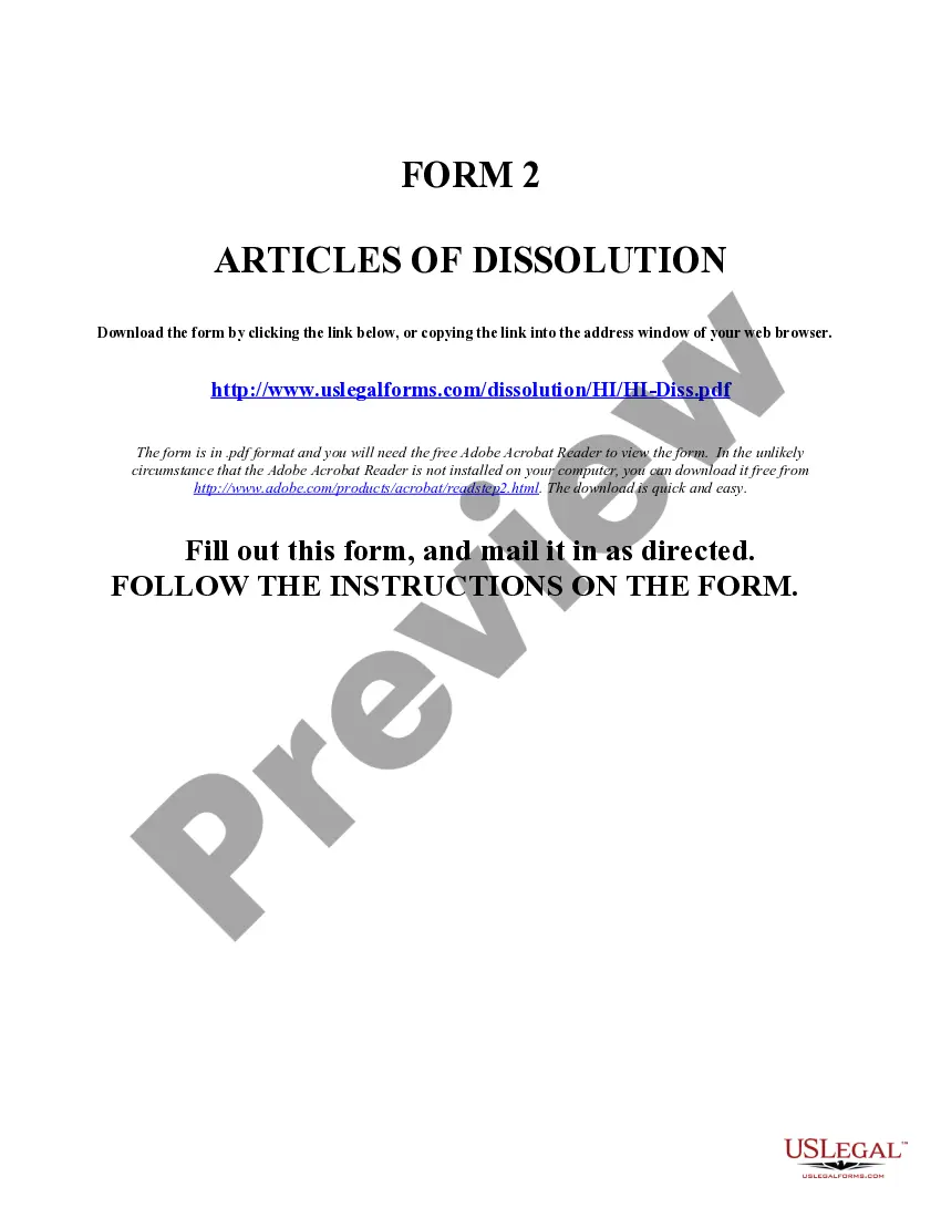Get Hawaii Dissolution Package to Dissolve Corporation Preview Hawaii Dissolution Package to Dissolve Corporation