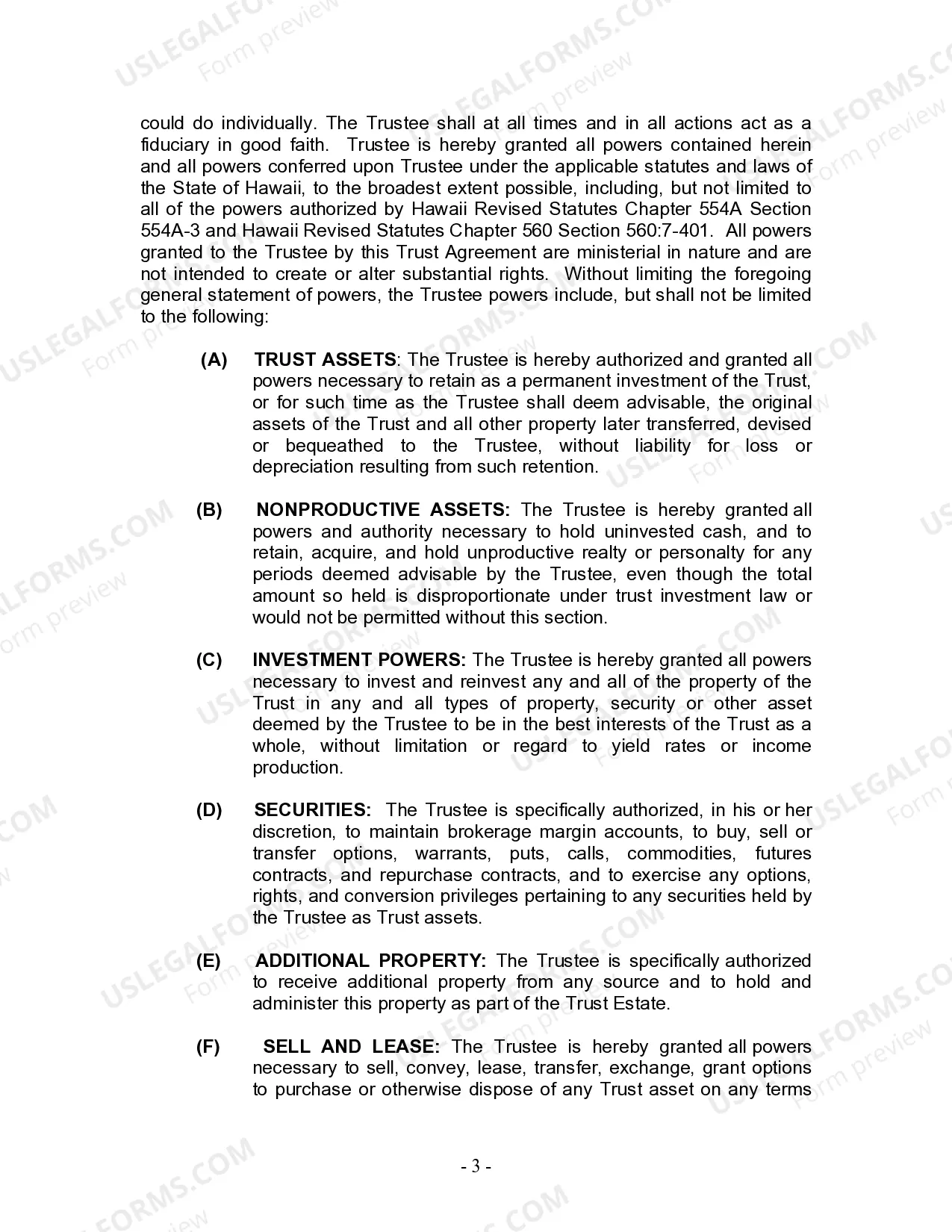 Preview Living Trust for Husband and Wife with Minor and or Adult Children