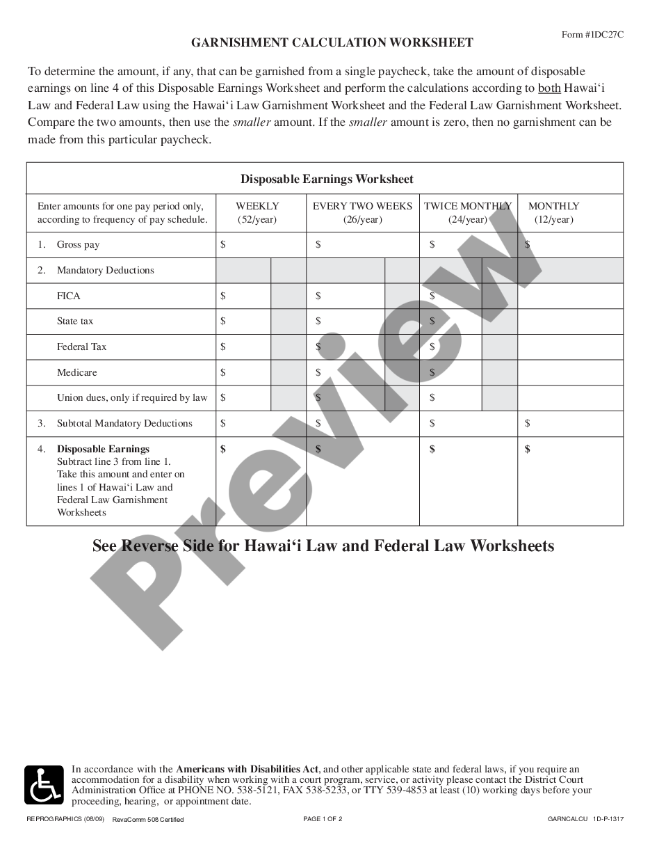 page 0 Garnishee Calculation preview