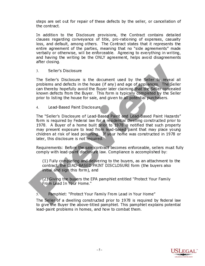 Preview Hawaii Real Estate Home Sales Package with Offer to Purchase, Contract of Sale, Disclosure Statements and more for Residential House