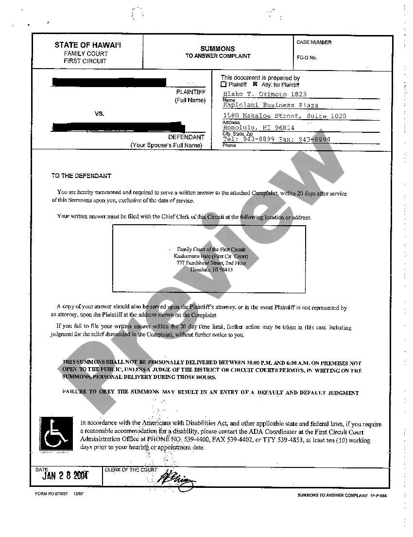 Get A02 Complaint for Contested Divorce With No Children Preview A02 Complaint for Contested Divorce With No Children