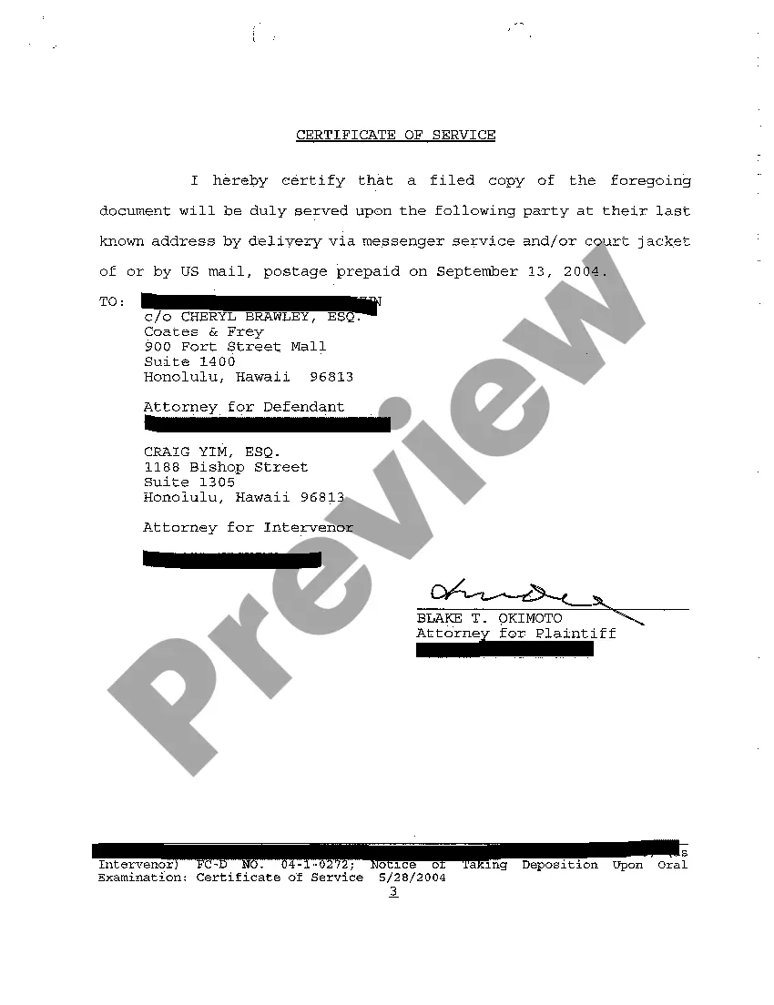 Get A17 Notice of Taking Deposition Upon Oral Examination Preview A17 Notice of Taking Deposition Upon Oral Examination