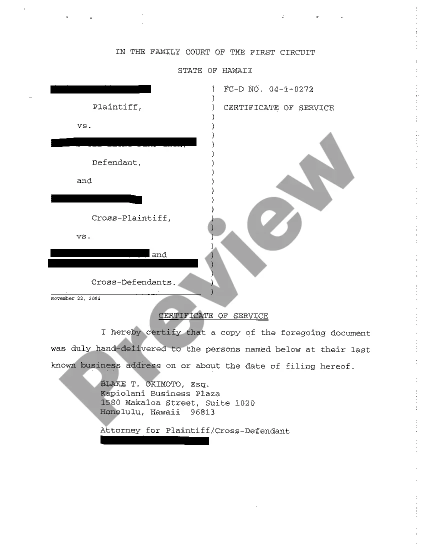 Preview A31 Cross-Plaintiff's List of Witnesses