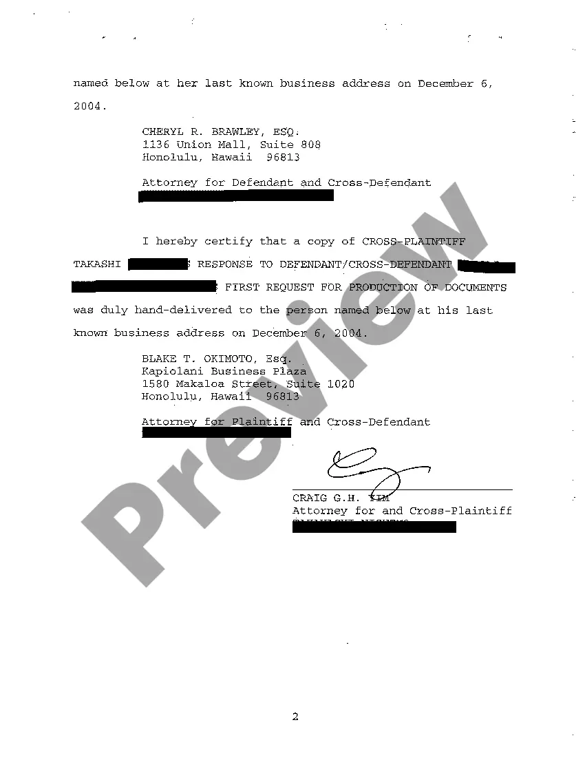 Preview A34 Certificate of Service regarding Discovery