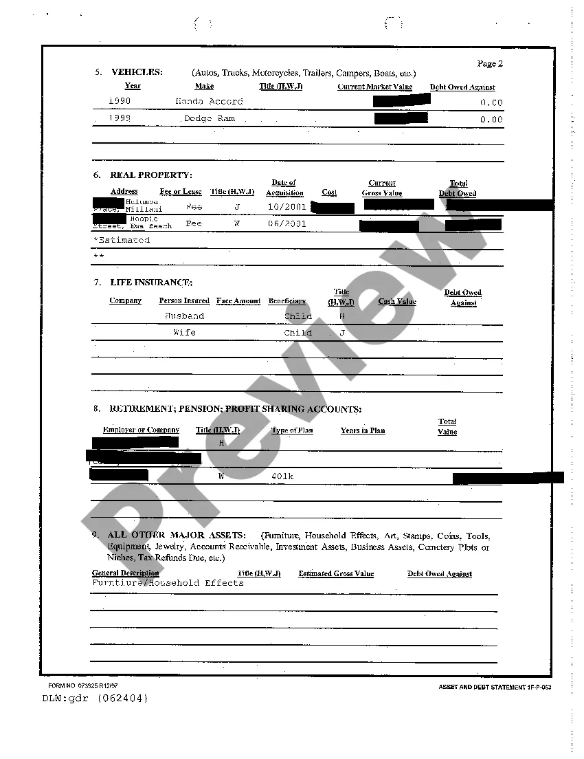 Preview A20 Motion and Affidavit for Pre-Decree Relief regarding Contested Divorce With Children