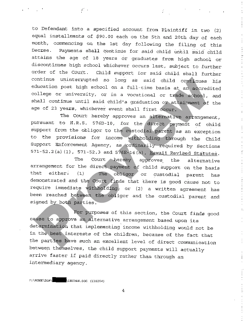 Preview A35 Decree Granting Absolute Divorce and Awarding Child Custody