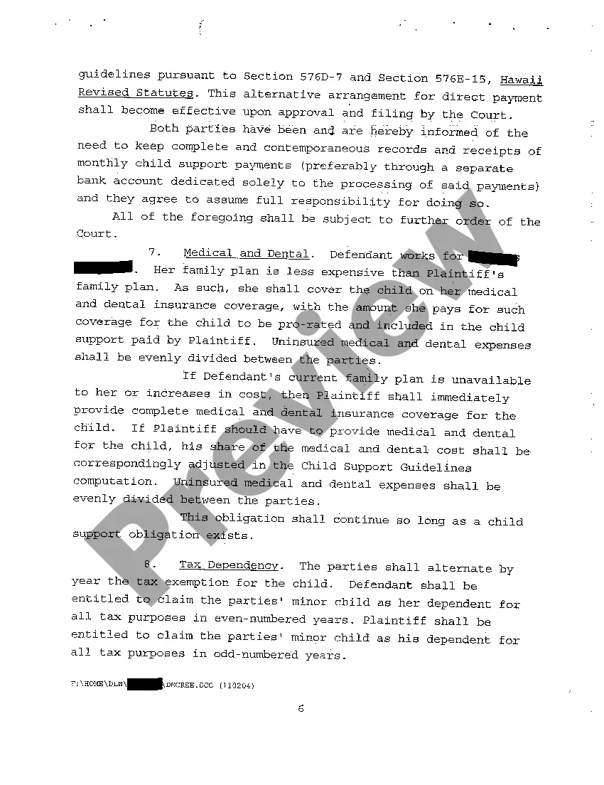 Preview A35 Decree Granting Absolute Divorce and Awarding Child Custody