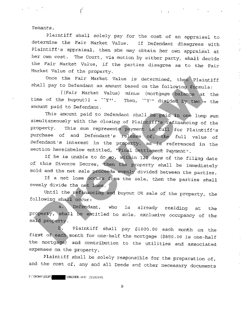 Preview A35 Decree Granting Absolute Divorce and Awarding Child Custody