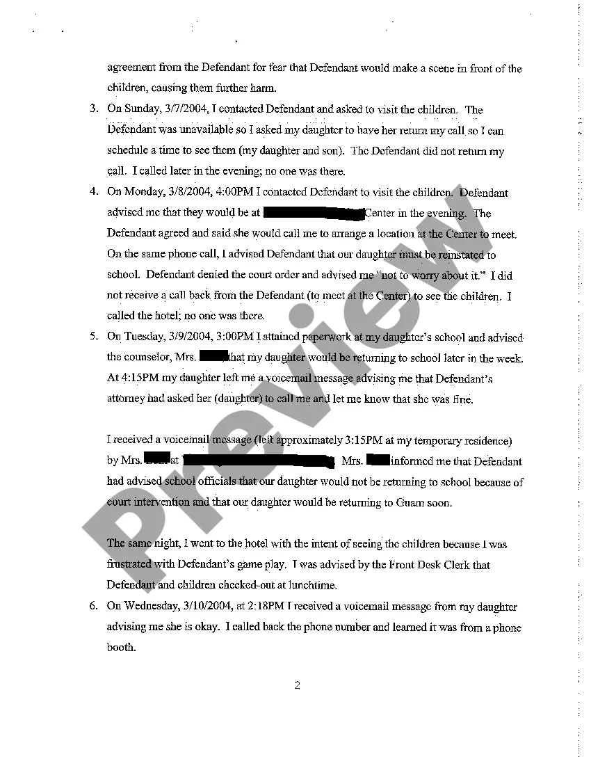 Preview A18 Motion for Immediate Custody of Children and for Appointment of Custody Evaluator - Memorandum in Support of Motion