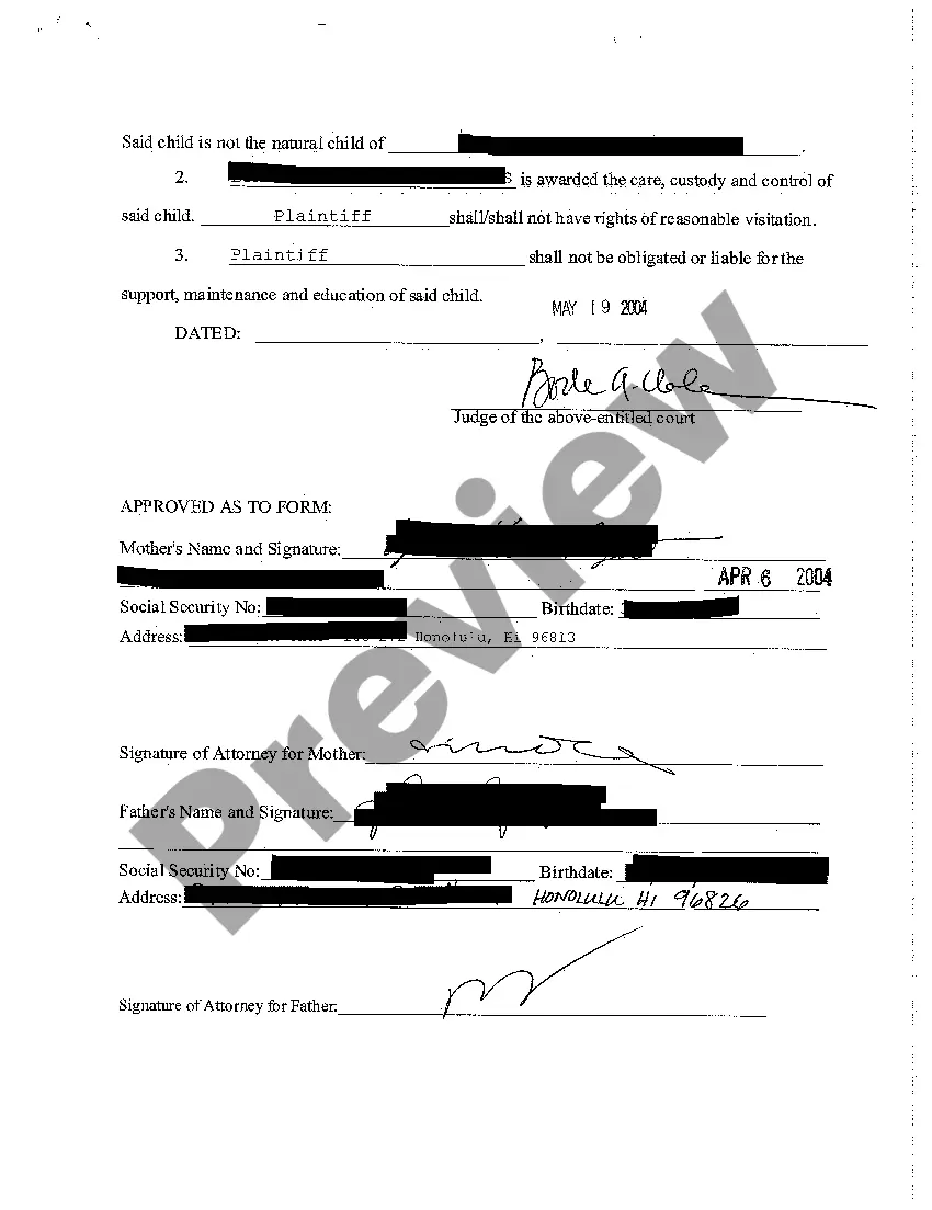 Preview A30 Supplemental Order regarding Child