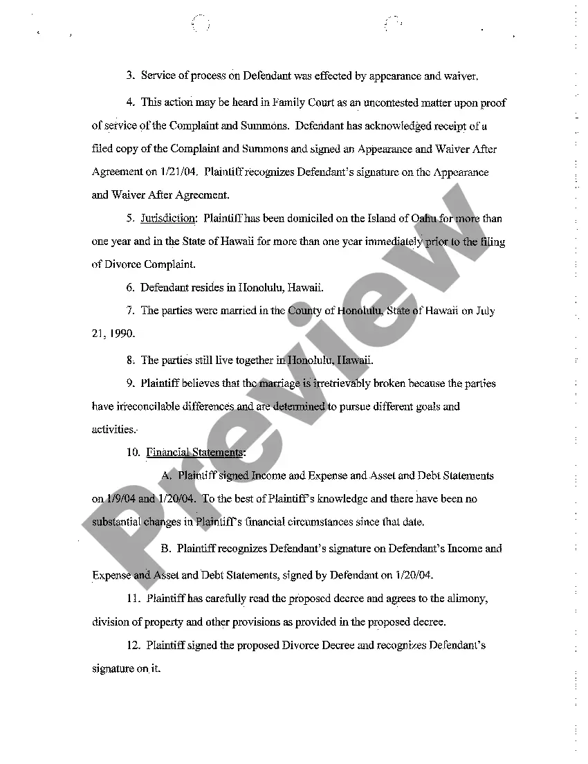 Get A02 Complaint for Divorce regarding Uncontested Divorce With No Children Preview A02 Complaint for Divorce regarding Uncontested Divorce With No Children